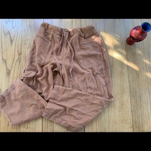 Soft surroundings linen wide leg cargo